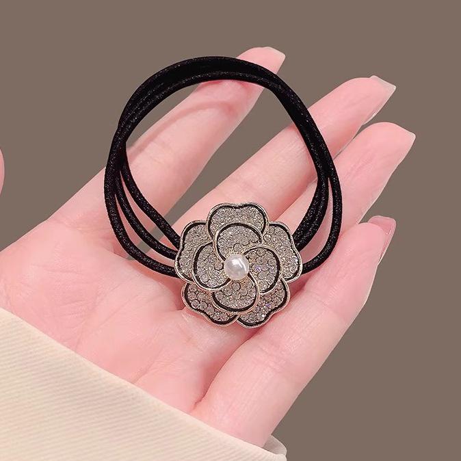 Coreean Retro Ochi de Pisică Stras Floare Elastic de Păr Bandă Elastică