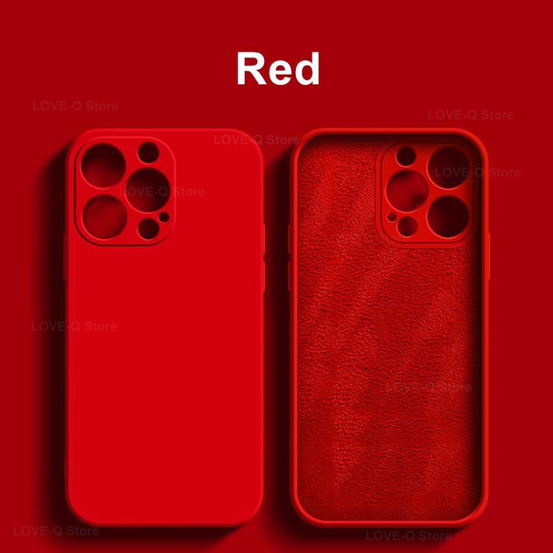 For Liquid Silicone Phone Case For Apple iPhone 16 15 14 Plus 13 12 11 Pro Max Cases For iPhone 16 Pro Max Shockproof Cover