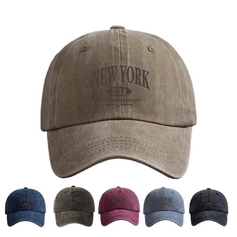 1pc NEW YORK Print Baseball Cap with Lettering,Outdoor Hat Suitable for Travel,Fishing Casual Wear,Textile Cap Duckbill Style