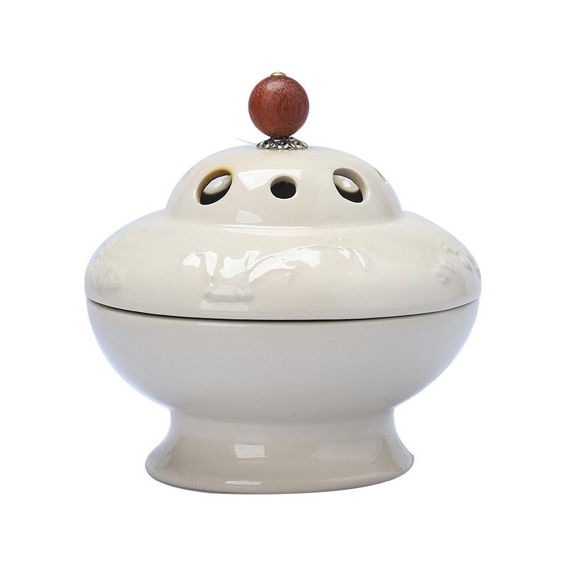Antique Ceramic Plum Orchid Bamboo Chrysanthemum Incense Burner Home Decor Tea Table Aromatherapy Set