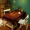 Winter Christmas Plaid Red Holiday Festive Tablecloth Household Waterproof Girly Heart Coffee Table Cover Tablecloth