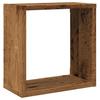 Cube Wall Shelves 2 pcs Rustic Wood Look 30 x 15 x 30 cm Engineered Wood