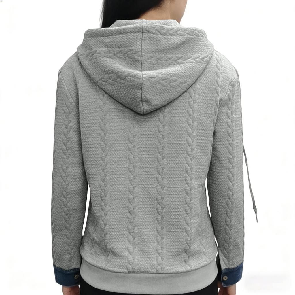 Womens Knitted Sweaters V Neck Patchwork 2 In 1 Sweater Casual Workwear Cozy Soft Knit Clothes