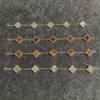 High Version Rose Gold Four-Leaf Clover and Five-Flower Bracelet with Clavicle Chain