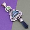 Azurite Necklace Malachite Silver  Gifted Pendant Gemstone Jewelry