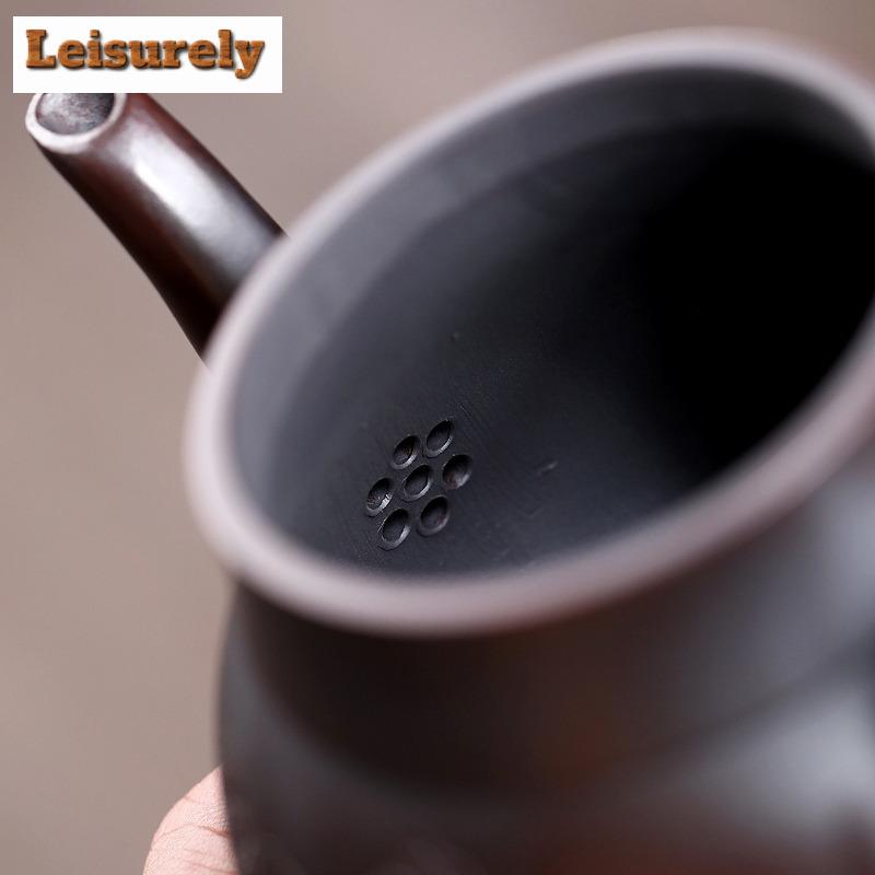 320ml Aesthetic Yixing Purple Clay Teapots Artists Handmade Pot Raw Ore  Antique Red Mud Kettle Chinese Zisha Tea Set Drinkware
