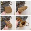 Ielgy Woven Straw Bag Niche Design Fashion Seaside Beach Mobile Phone Bag Shoulder Crossbody Female Bag