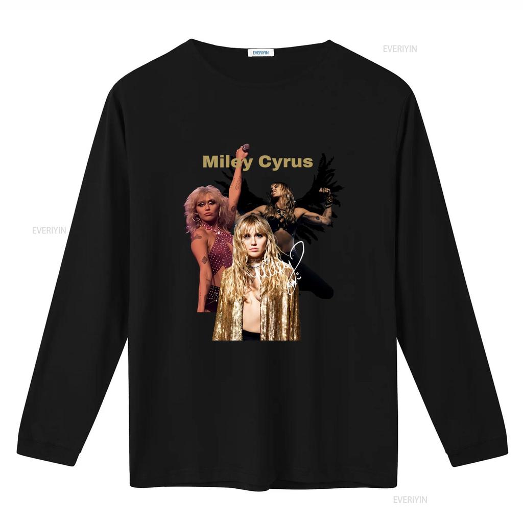 Miley Cyrus Print  Cotton T Shirt All Sizes S 5XL G188 Vintage Washed Fashion Unisex Breathable Homme Casual Graphic Streetwear