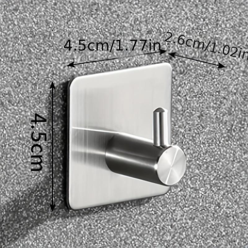 4pcs Self-Adhesive Towel Hooks 304 Stainless Steel Stick-On Wall Hooks For Home Coat Robe Bathroom Organization Accessories