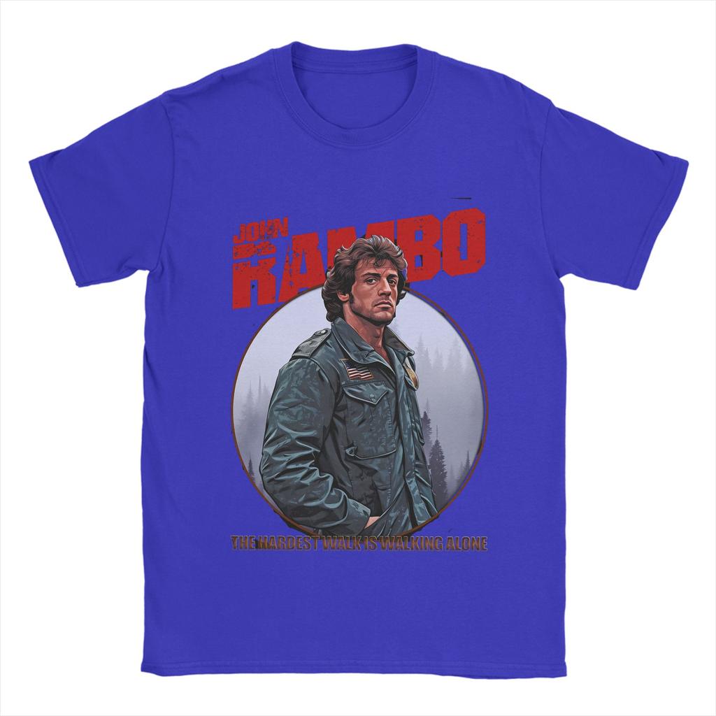 Vintage John Rambos TShirt Unisex O Neck Cotton T Shirts Short Sleeve Tees Graphic Tops