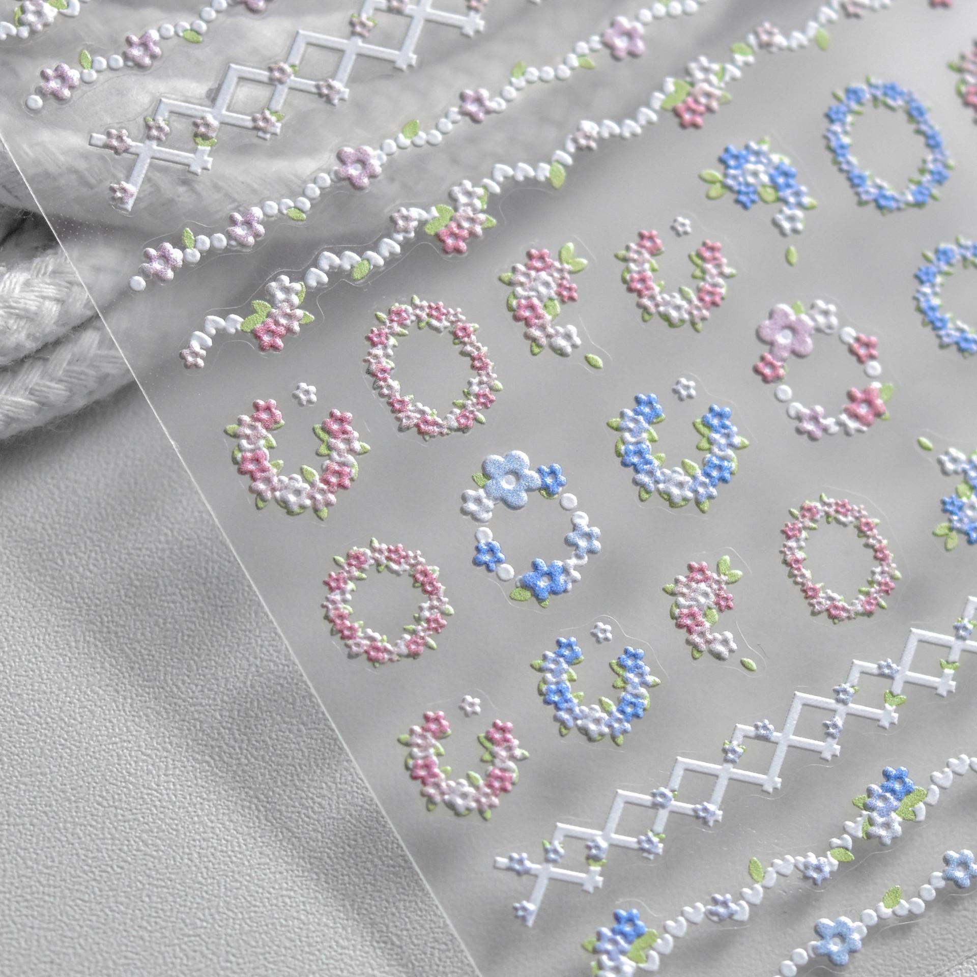 Рельефные наклейки для ногтей серии Garden — фото 5