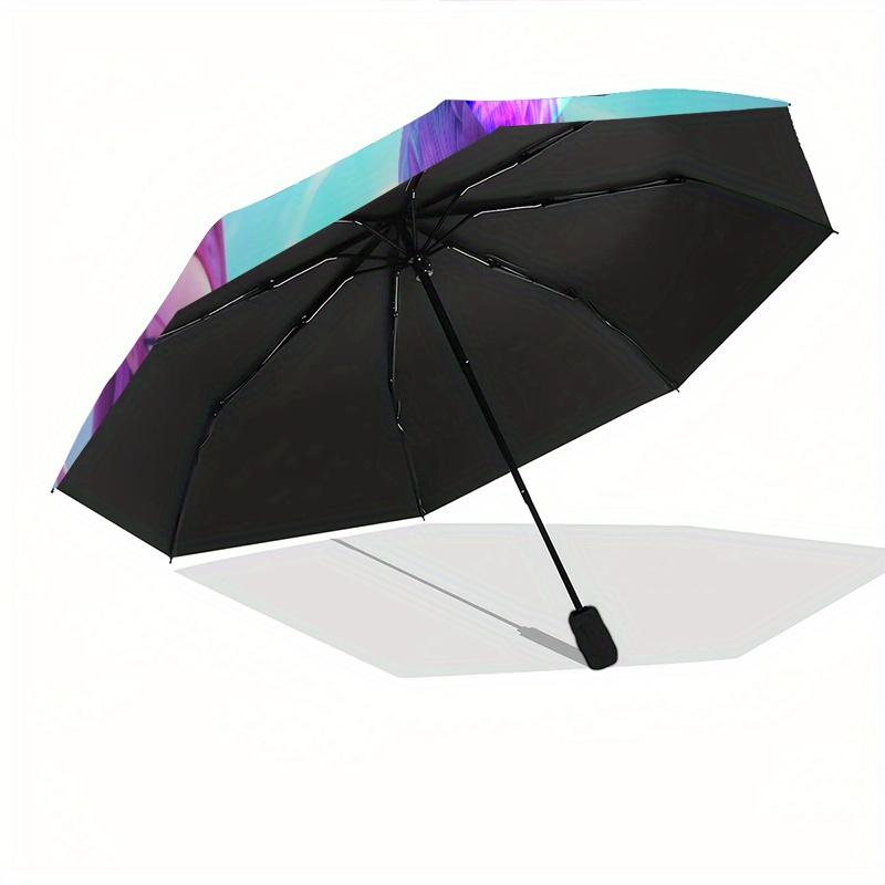 Ombrello pieghevole KPop Demon X con apertura e chiusura automatica, struttura a 8 stecche e design compatto da viaggio, perfetto per tutte le occasioni | Elegante