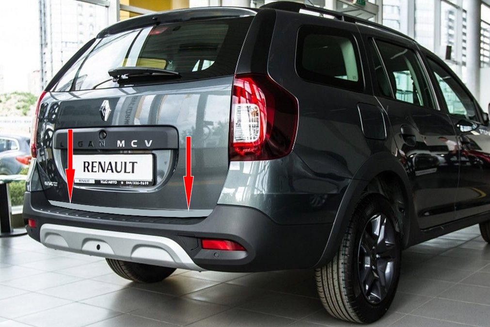 

Край багажника (нерж) Carmos - Турецька сталь для Renault Logan MCV 2013-2022 рр.
