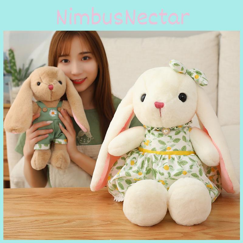 Adorable Plush Rabbit Toy Soft Stuffed Animal Doll For Couples Birthday Gift
