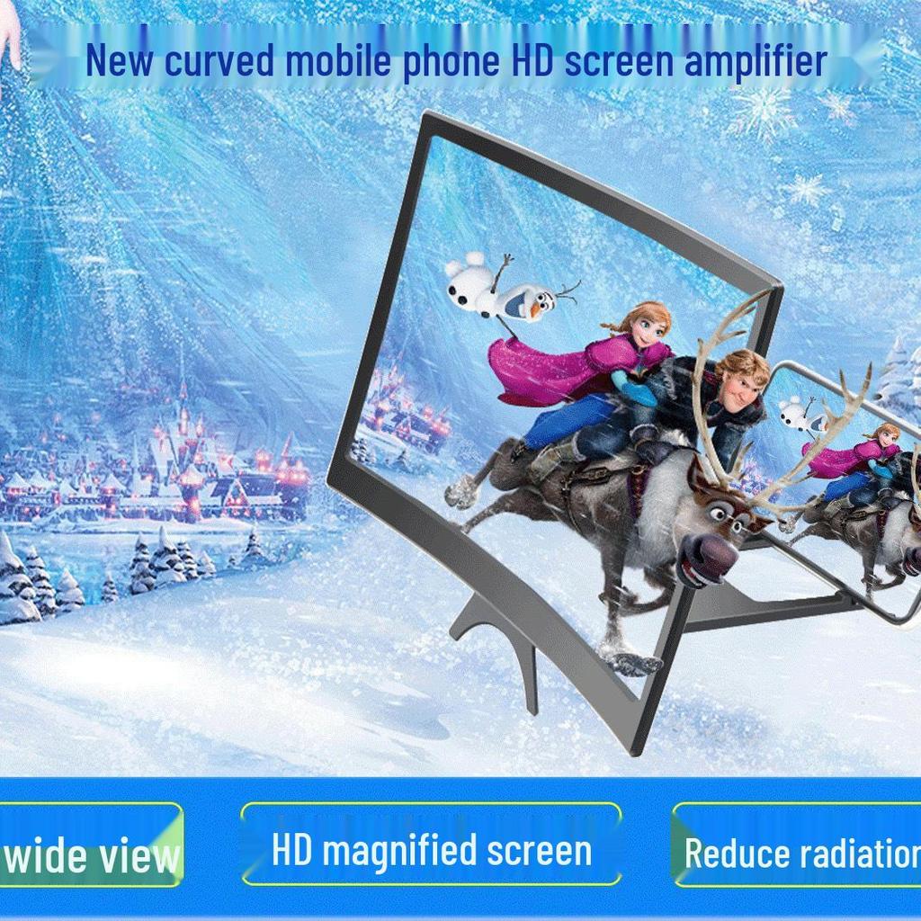 12-inch Ultra-Clear Curved Phone Screen Magnifier with Holder