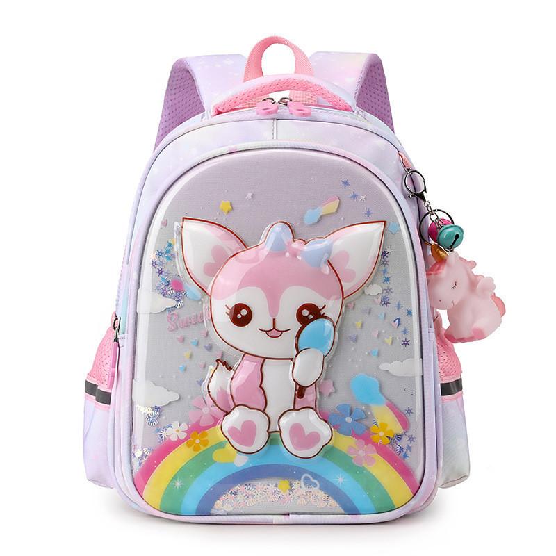 Adorable Cartoon Kids Backpack Large Capacity Nylon For Boys And Girls School Use