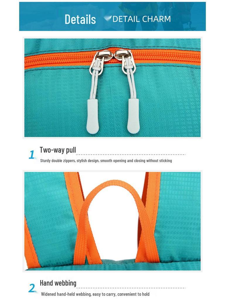 New Lightweight Foldable Outdoor Backpack: Large Capacity, Fashionable Travel Mountaineering & Student School Bag