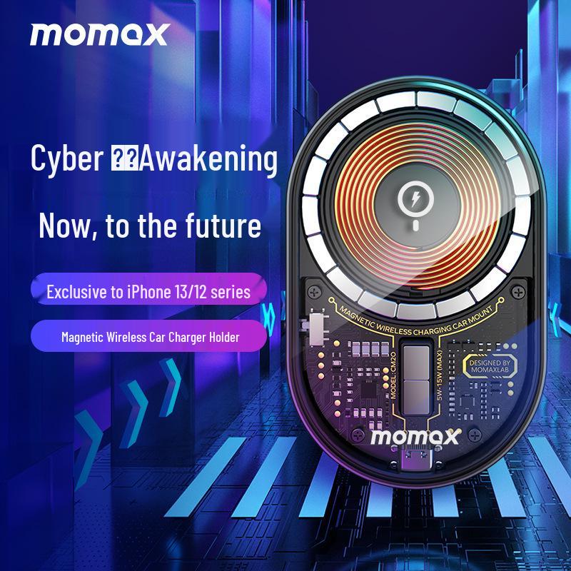 

MOMAX MagSafe Magnetic Car Mount for iPhone 13/12 Air Vent Standard темно-сірий