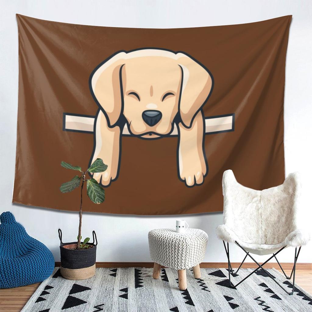 Labrador Retriever Dog Tapestry Art Aesthetic Tapestries for Living Room Bedroom Decor Home Funny Wall Cloth Wall Hanging