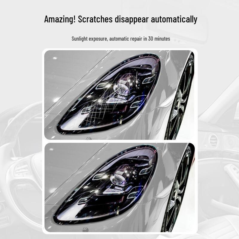 Fits Porsche Headlights & Taillights: Smoked, Light-Controlled, Photosensitive Color-Changing Film 1:1 Cut for All Series Models