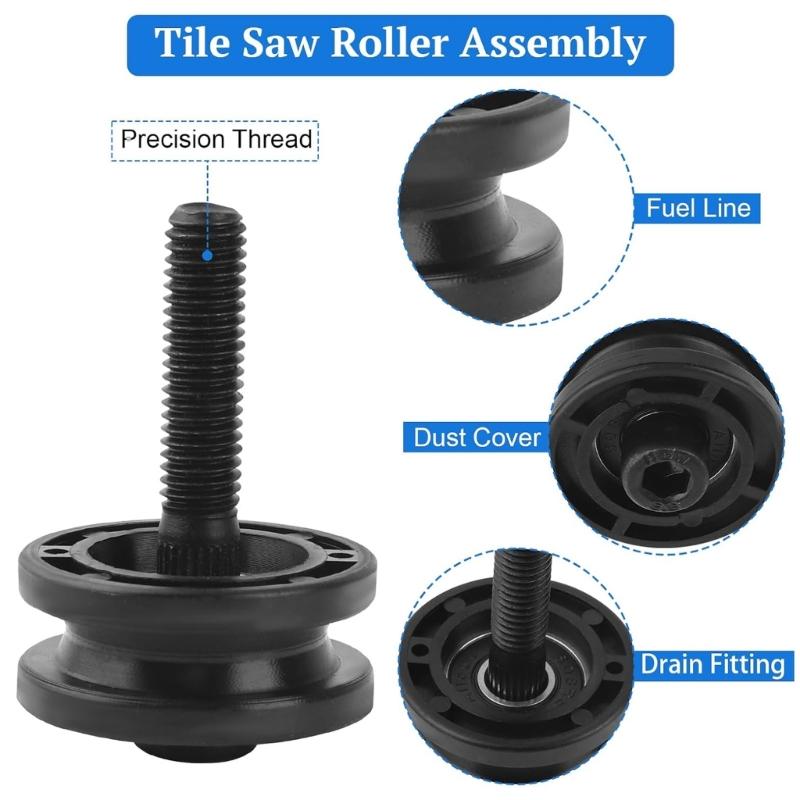 Pack Of 3 High Quality Replacement Roller Wheel For Tile Chainsaws With Quiet Bearings And Sturdy Construction