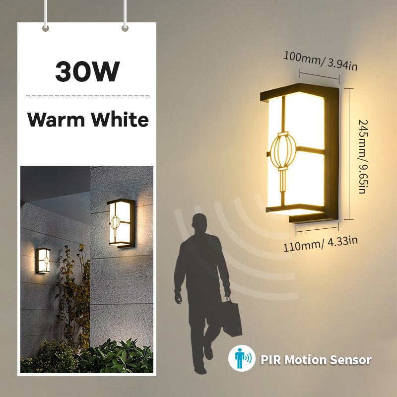 Wall Lamp Motion Sensor Lights Outdoor Waterproof AC85-265V Wall Lamp Outside For Garden Lights Street Lamp Stairs Porch Balcony