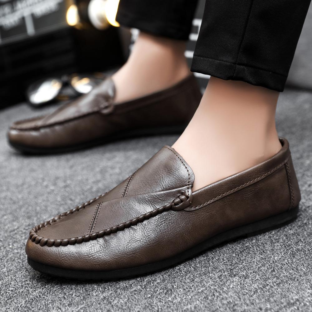 Fashion Comfortable Soft Sole Men's Slip-on Flats Loafers Casual Walking Shoes for Daily Social Driving