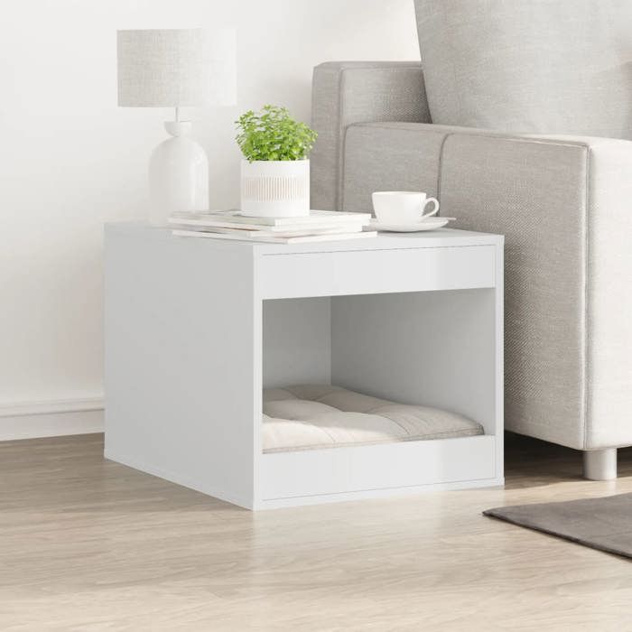 VidaXL Cat Litter Box Furniture White Engineered Wood 857760