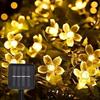 Solar Outdoor Cherry Blossom Light String,suitable for Christmas Trees,walkways,no Need To Plug in Winter Flowers,Christmas and New Year Decorations
