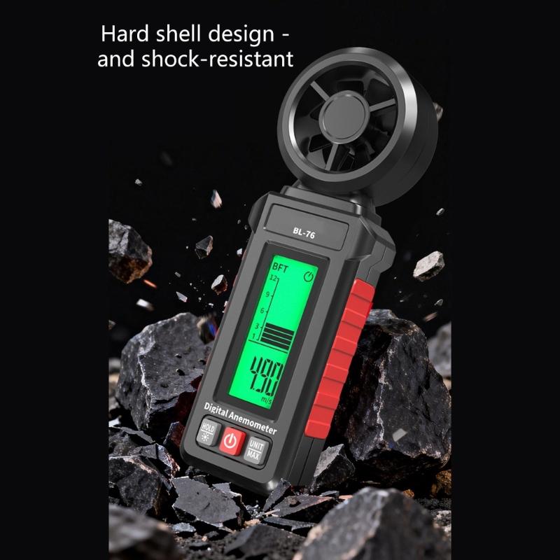 Handheld Wind Guage Speed Meter Anemometer With High Precise Measurement And 6 Unit Option For Industrial Outdoor Use
