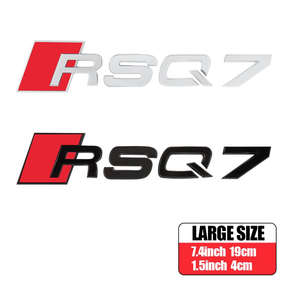 3D ABS Adhesive Black Car Trunk Number Letters Sticker For qwe12 SQ3 SQ5 SQ7 RSQ3 RSQ7 Logo Emblem Nameplate Badge Accessories