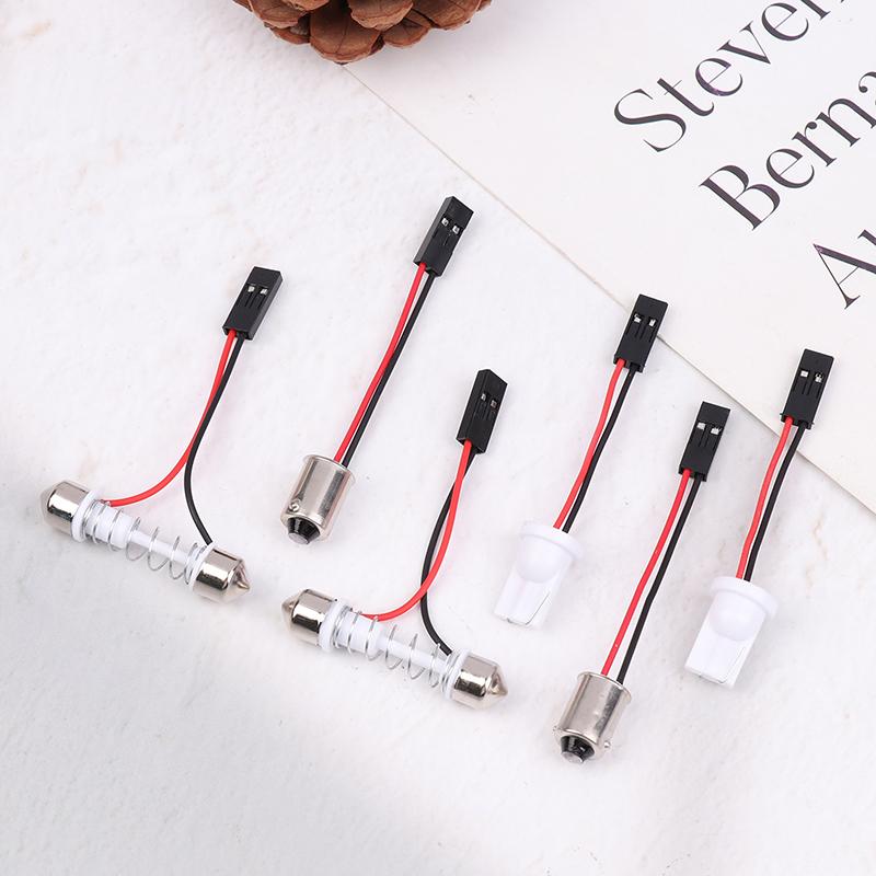 10 buc. Adaptor Pentru Lumini Auto Panou LED Lampă Stop Bec Interior Mașină Plafonieră T10 Ba9S T4W Feston La Conector Roz Cabluri