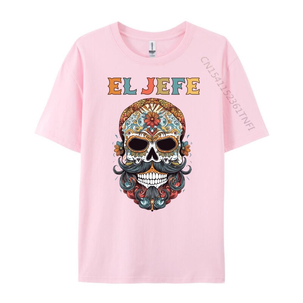 El Jefe Skull Mexican Spanish Dia De Los Muertos T Shirts For Men Women Men Clothes Thanksgiving Casual
