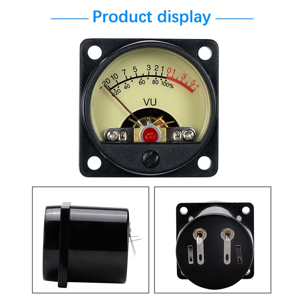VU Meter Warm Backlight Audio Level Amplifier Driver Board VU Panel Meter Audio Level Amplifier Easy Connection for DIY