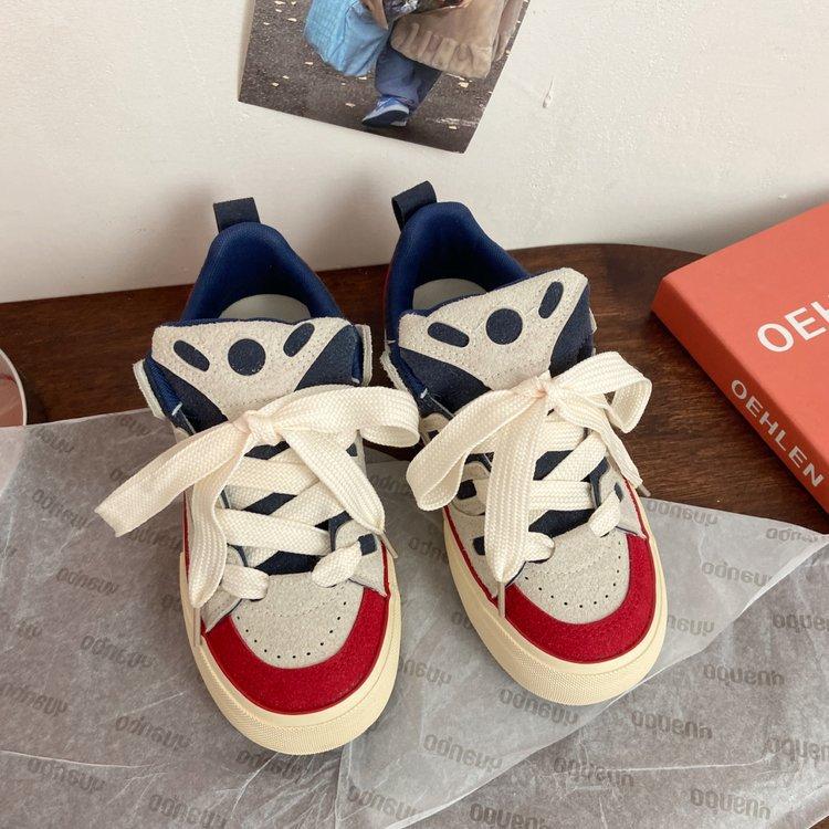 Fall  Student Board Shoes Women's Flat Low-Top Thickened Shoes Tongue Women's Shoes Korean Casual Skateboard Shoes Women's Shoes