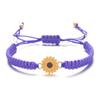 Adjustable Colorful Woven Daisy Bracelet for Men And Women Handmade Sunflower Bracelet for Couples Best Friends Graduation Gift