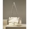 Xiaoxiangfeng Camellia Head Layer High Goatskin Leather Rhombus Women's Bag Premium Texture Chain Bag Shoulder Messenger Bag