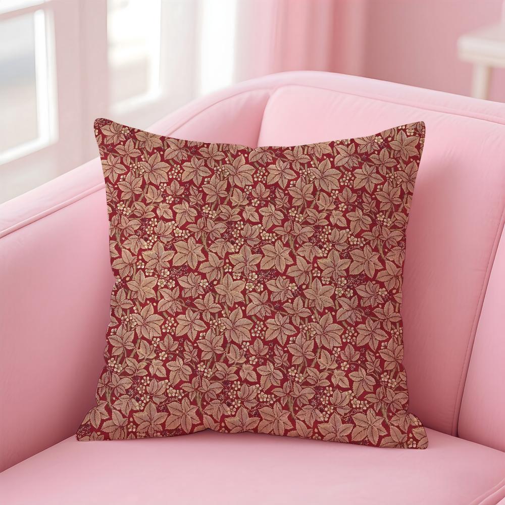 Art WWilliam Morris Cushion Cover Pillow Case Soft Skin Friendly Fabric Comfort  Concealed Zipper