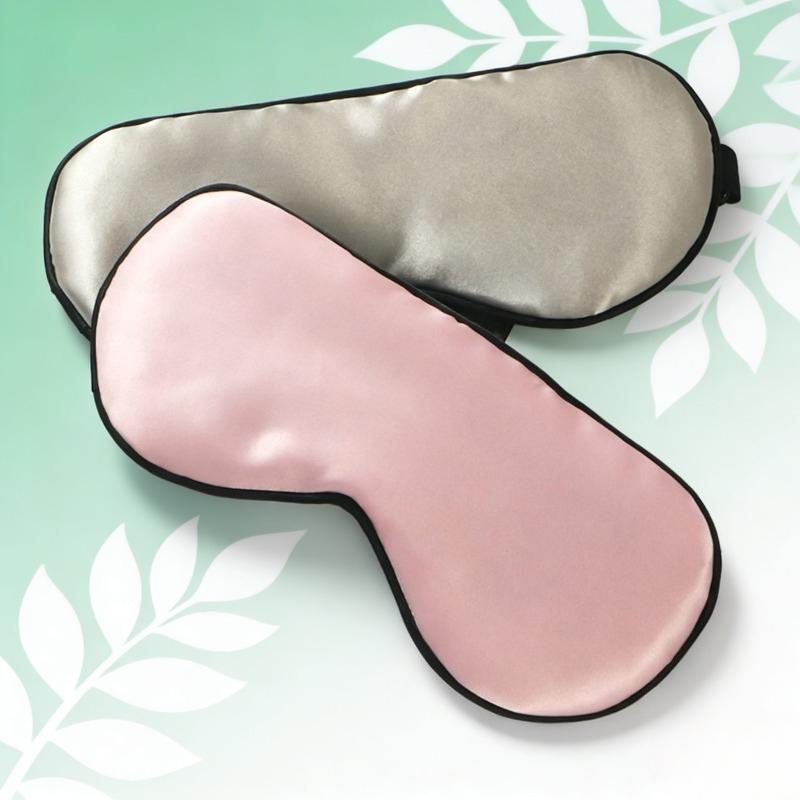 Breathable Blackout Eye Mask Double-sided Imitation Silk for Ice Hot Compress Sleep Travel Office Home