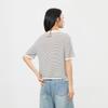 Elva' Island Striped Short Sleeve Knit Top