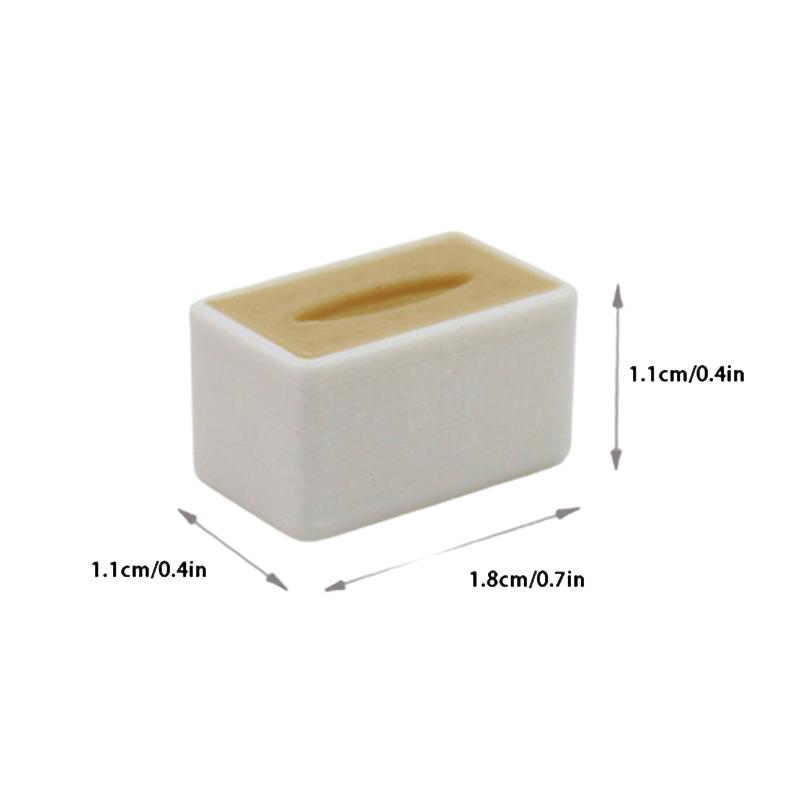 

1/12 кукольный домик имитация мини-ящик для хранения салфеток модель кукольного домика бумажная коробка украшение дома микросцена строительство реквизит 1.8cm белый