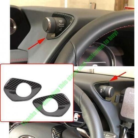 For Lexus UX 200 250h 2019-2024 Carbon Fiber Steel  Driving Mode Knob Cover Trim