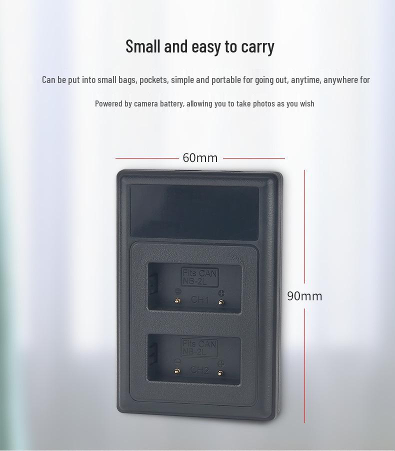 NB2L Dual USB Charger for Canon 350D, G7, G9, S30, S40, S50, S70, S80
