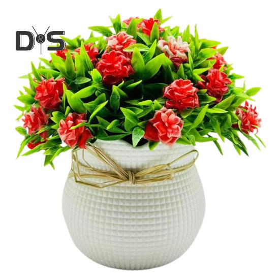 Artificial Potted Plants 31 Flower Head Home Office Living Room Bedroom Wedding Faux Floral Bonsai Indoor Outdoor Decoration