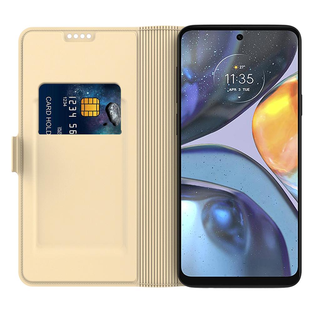 

For Motorola Edge 50 Fusion 5G Case Folio Stand View Leather Phone Cover Blue