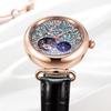 Luxury Automatic Mechanical Watch For Ladies Waterproof Blue Leather Strap Ladies Wristwatch Women Female