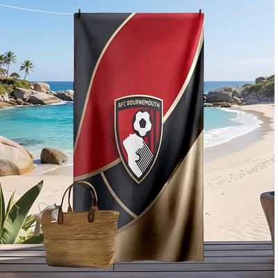 Toalla de Playa con Estampado de Fútbol del Bournemouth, Toalla Grande Suave de Secado Rápido para Playa, Camping, Natación