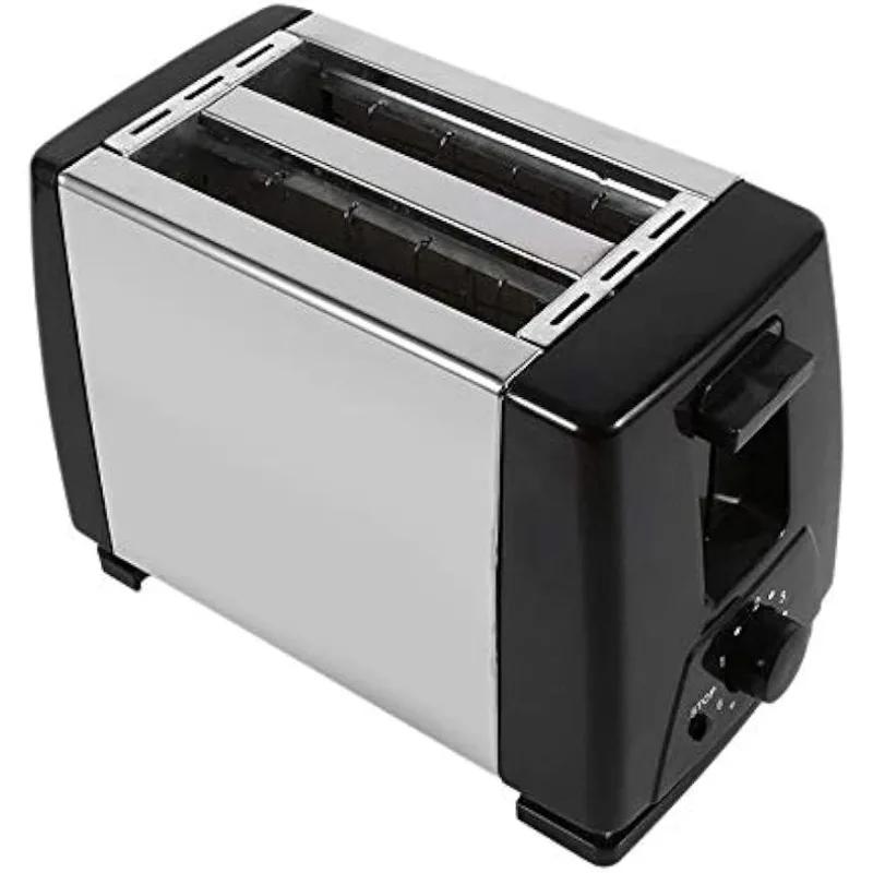 750w Electric 2-piece Household Toaster With Removable Bread Crumb Tray, 6-speed Toast Set For Baking Puff Waffles, Etc.