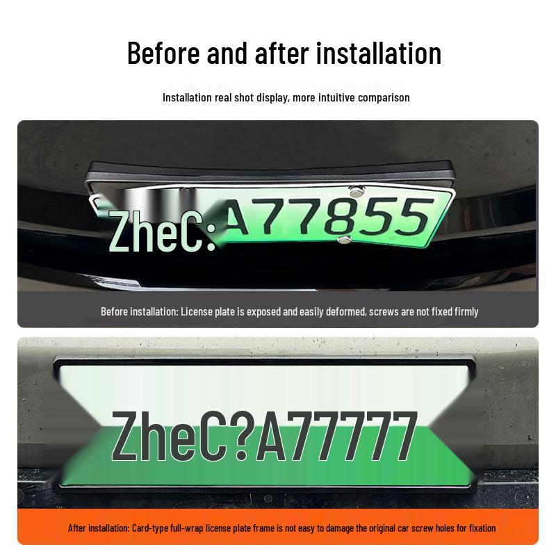 2024 Xiaomi SU7 Full Edge License Plate Frame for New Energy Green Plates