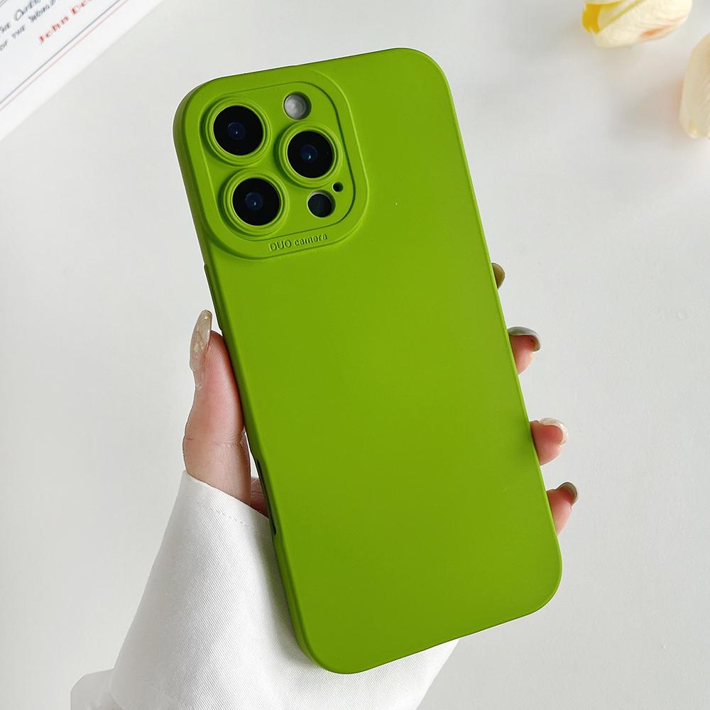 Titanium gray fine hole liquid silicone phone case for For Iphone 16 15 14 13 12 11 Pro Max Plus full shockproof soft bumper cover